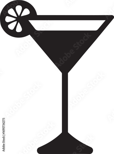 Iced Drink Icon: A Refreshing Vector Symbol of Cocktails Cool Beverages and Summer Drinks
