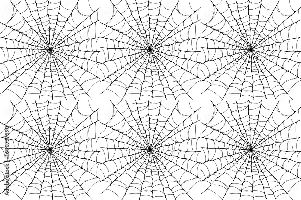 Obraz premium Spider web background, seamless pattern of spider web