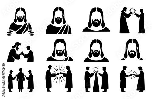 Jesus Christ Icons: Portraits and Interactions with Disciples