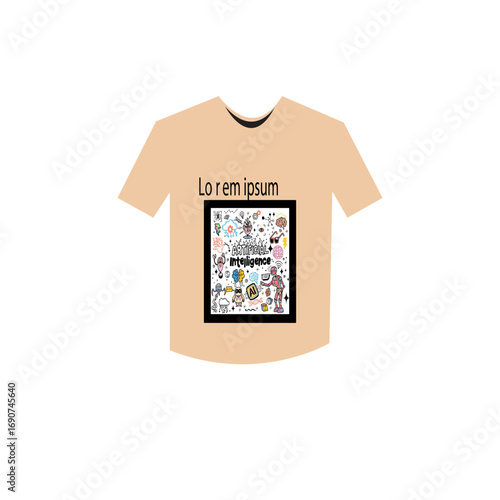 Brown Cotton T-shirt for Men, Casual Short Sleeve Tee, Summer Outfit