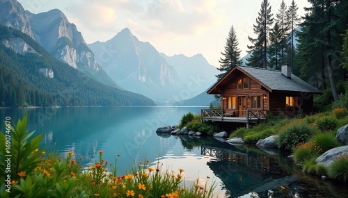 Serene lakeside cabin retreat, perfect for a digital detox and reconnection with nature Escape the everyday stress and find your inner peace , reflection, healing