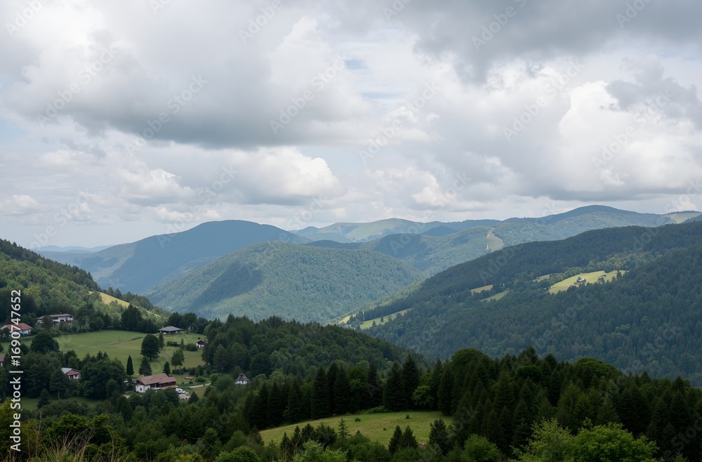 Fototapeta premium mountain landscape with clouds