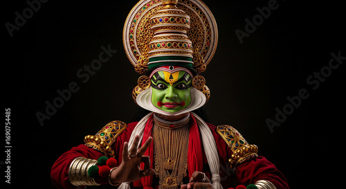 Yakshagana Performer in Traditional Costume