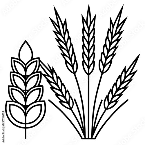 Wheat Bundle Vector Icon