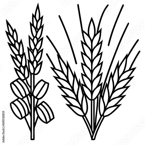 Wheat Bundle Vector Icon