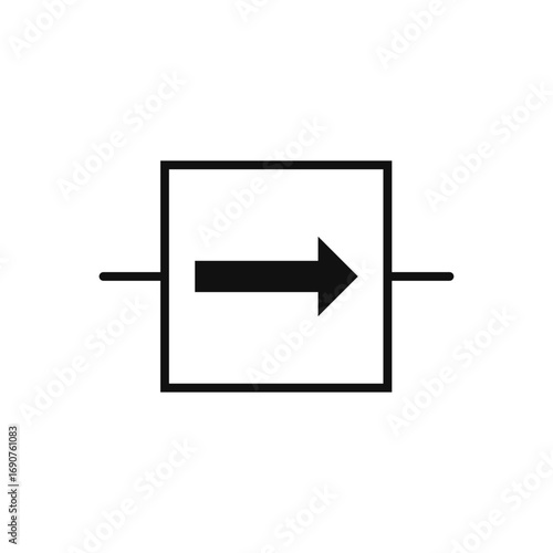 Electronic isolator symbol icon template