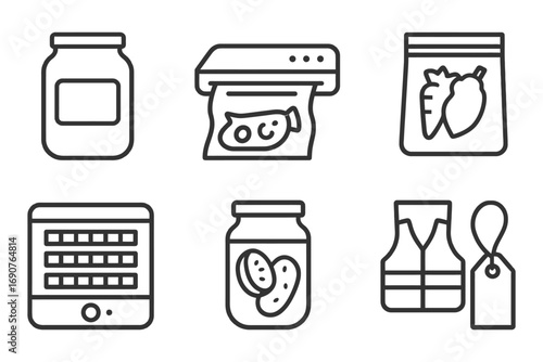 A jar of food is shown next to a label that says "open." A jar of food is shown next to a label that says "open." A jar of food is shown next . vector