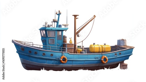 Fishing vessel illustration