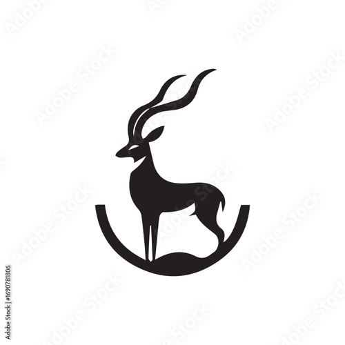 2d antelope logo with white background