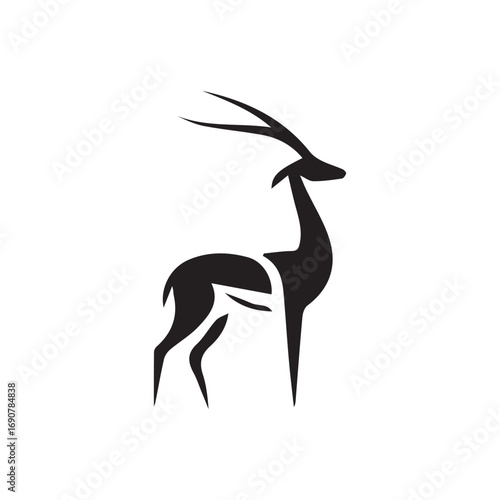 2d antelope logo with white background