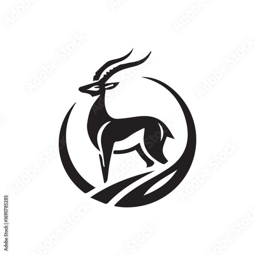 2d antelope logo with white background