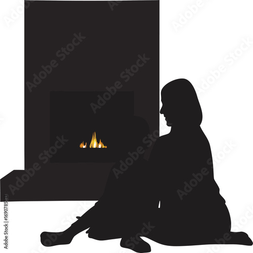 Cozy Evening by the Fireplace