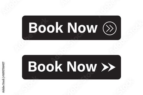 button for web, book now button interactive element for site and app