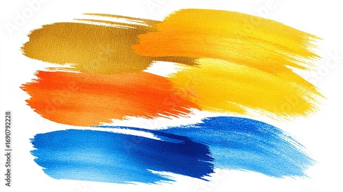 Wallpaper Mural Vibrant Color Brushstrokes: Abstract Art Background Torontodigital.ca
