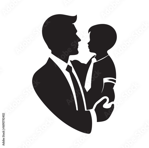 Father vector and silhouette