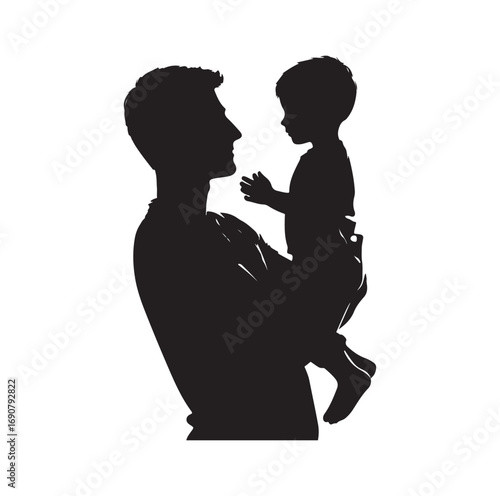 Father vector and silhouette