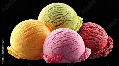 Wallpaper Mural Delicious Ice Cream Scoops: A Tempting Visual Treat Torontodigital.ca