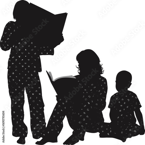 Children Reading Together