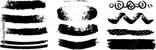 Black and white grunge abstract design elements for urban art projects