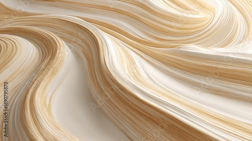 Wallpaper Mural Cream and Beige Abstract Swirls: Elegant Background Texture for Design Projects Torontodigital.ca
