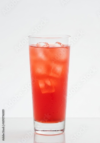 Wallpaper Mural Refreshing Red Beverage with Ice in a Tall Glass Torontodigital.ca