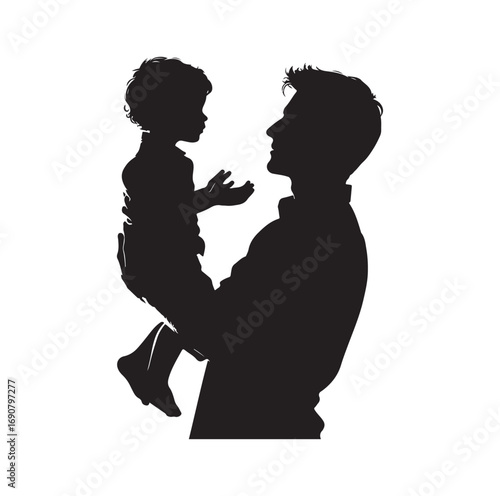 Father vector and silhouette
