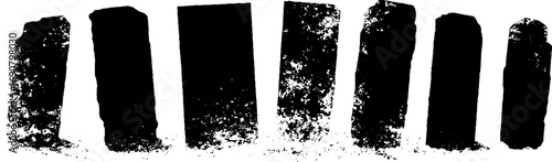 Grunge black and white illustration of broken textures for urban art and design