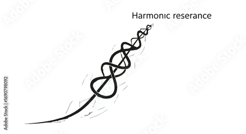 Abstract spiral representing harmonic resonance and wave propagation