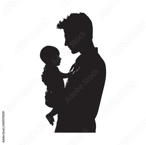 Father vector and silhouette
