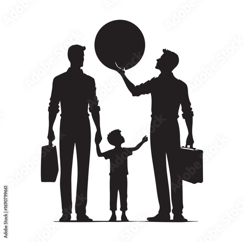 Father vector and silhouette