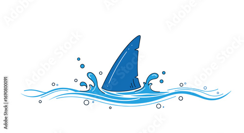 Ocean predator surfacing danger threat marine life aquatic environment wild animal symbolism