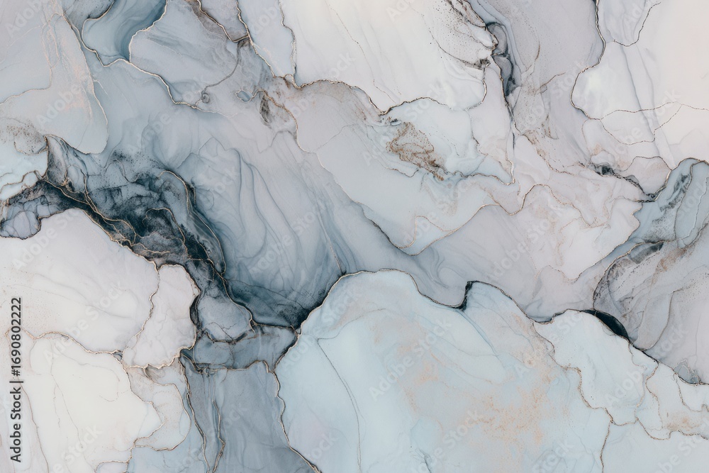 Fototapeta premium Elegant marble texture with swirling gray and white patterns, ideal for modern interior design and architectural inspiration. Perfect backdrop.