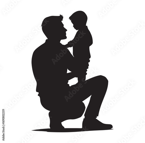 Father vector and silhouette