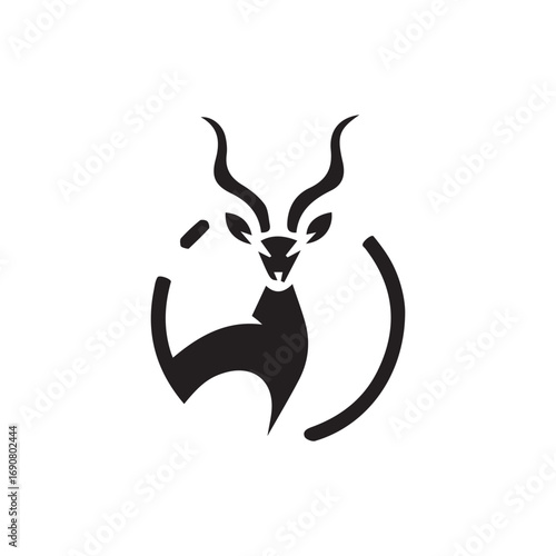 2d antelope logo with white background