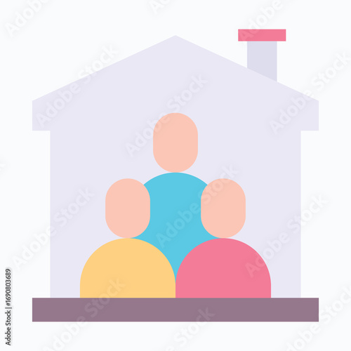 Roommates in Sharing House Isolated Vector Flat Style Icon