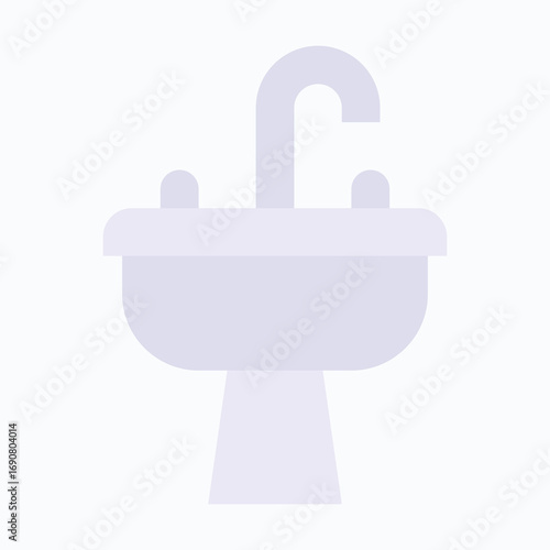 Sink Isolated Vector Flat Style Icon