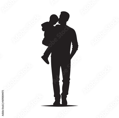 Father vector and silhouette