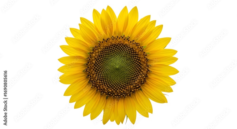 Fototapeta premium Close-up of a vibrant yellow sunflower with a dark center.
