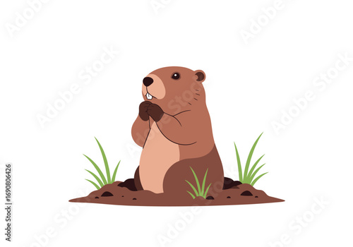 Groundhog day prediction weather animal emerging from burrow winter ending spring approaching forecast
