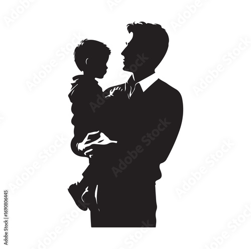 Father vector and silhouette