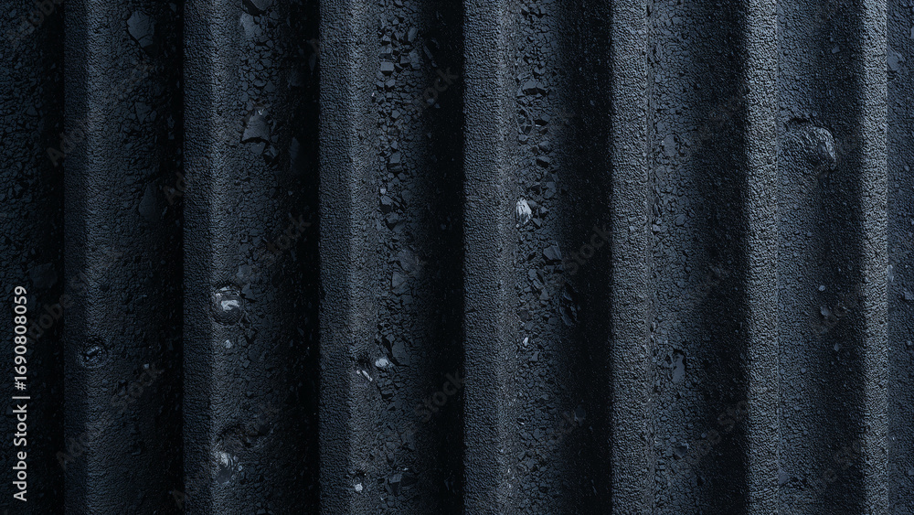 Fototapeta premium Detailed Close-up of Textured Black Surface Pattern