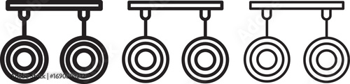 Animated hand-drawn arrow through circle icon in continuous line style motion graphic art. Goal achievement and penetration symbo