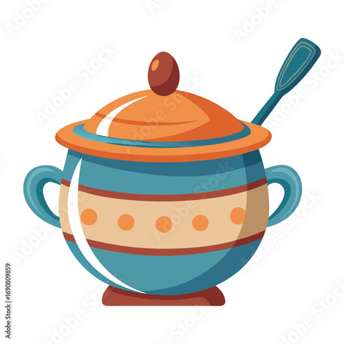 pot with spoon