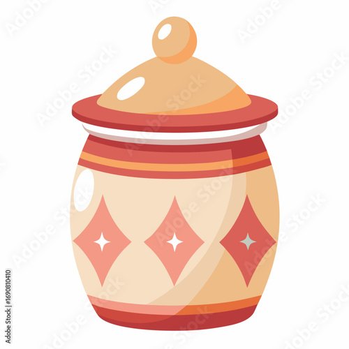 clay pot isolated on white