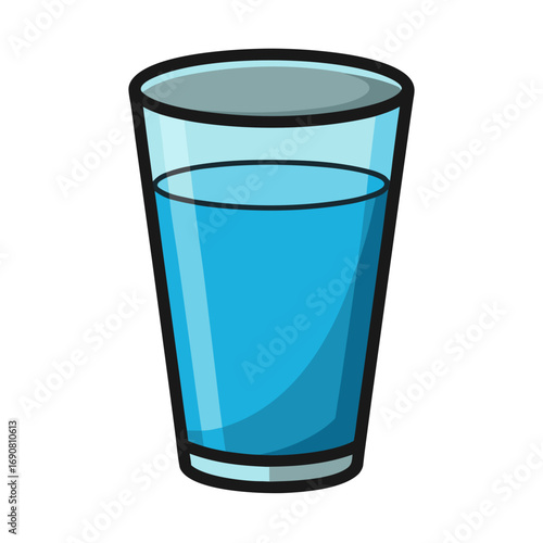 glass of water isolated