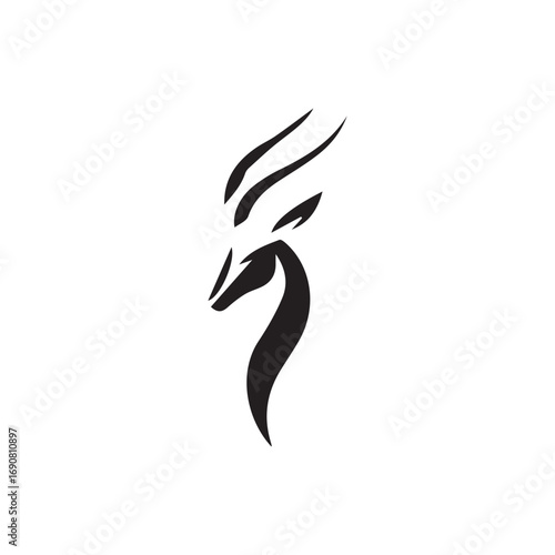 2d antelope logo with white background