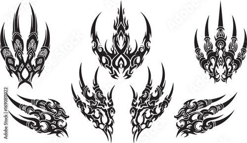 Tribal Claw Designs - Graphic Illustrations of Fierce Animal-Inspired Tattoos
