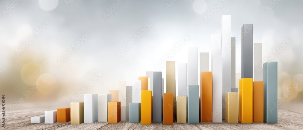 Obraz premium Visualization of Investment Trends in Hydrogen Energy Funds with Abstract Design Elements and Modern Aesthetic