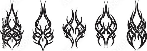 Tribal Tattoo Designs Five Unique Flame Patterns for Body Art Inspiration