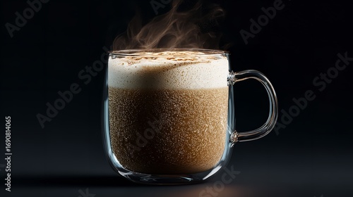 Wallpaper Mural Steaming Mug of Coffee: Aromatic Coffee Drink in Glass Torontodigital.ca